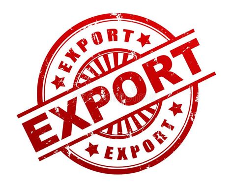 Export Rubber Stamp Illustration Stock Illustration Illustration Of