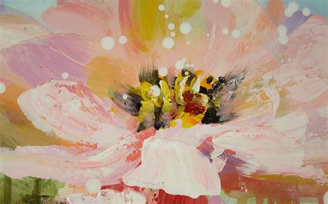 Abstrakt Malerei Acryl Blumen Auf Leinwand Abstract Flowers Etsy De