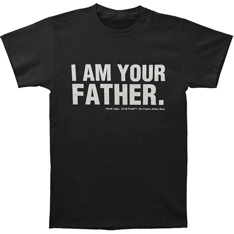 I Am Your Father Darth Vader Quote Adult T Shirt Black Mens O Neck
