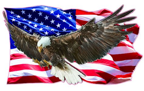 Eagle Clean American Flag Decal Nostalgia Decals Patriotic Vinyl