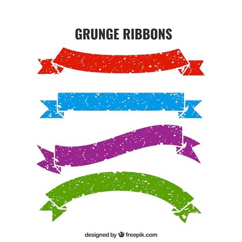 Premium Vector Grunge Ribbons