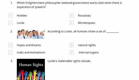 introduction to the enlightenment worksheets