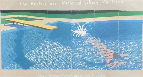 David Hockney A Diver Australian National Gallery Poster 1982 For