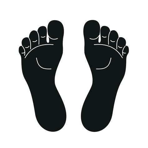 Foot Print Icon Vector Illustration Bare Foot Symbol On White
