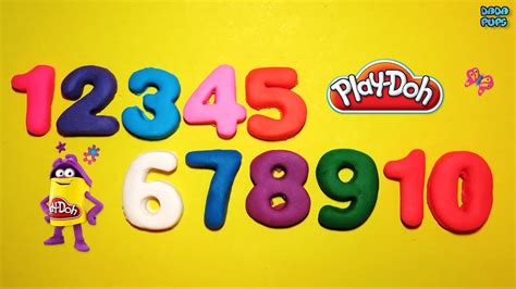 Learn To Count 1 10 With Play Doh Colorful Play Doh Numbers Youtube