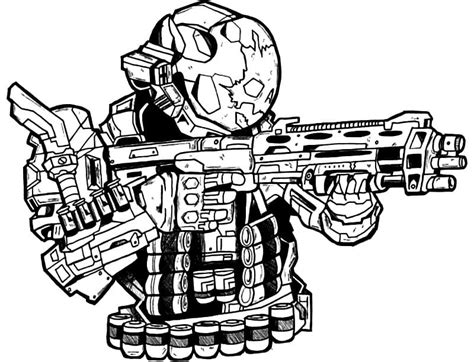 Coloriage Soldat de Call of Duty télécharger et imprimer gratuit sur