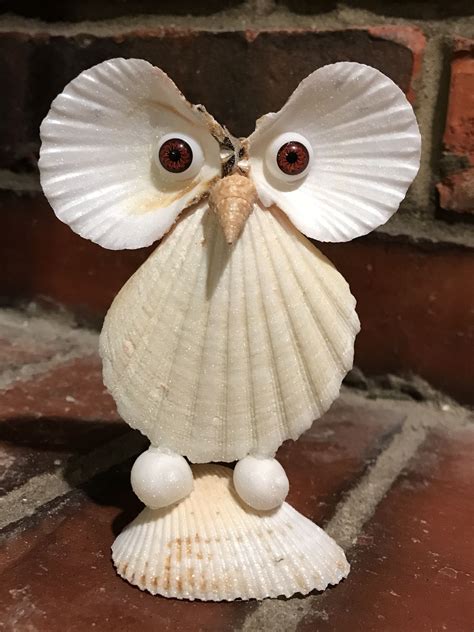 Seashell Owl Seashell Crafts Shell Crafts Diy Shell Crafts