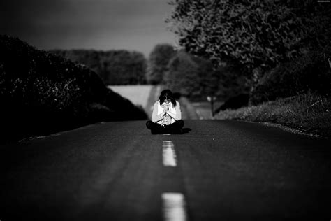 Lonely Mood Sad Alone Sadness Emotion People Loneliness Solitude Sorrow Girl Road