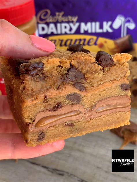 Fitwaffle Biscoff Caramel Triple Layer Cookie Bars 😍 In 2022 Easy