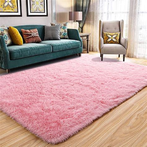 Fluffy Shaggy Rug Carpet Pink Light Shop Today Get It Tomorrow
