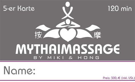 My Thai Massage Köln Porz 5er Karte My Thai Massage Köln Porz Thai And Wellness Massage