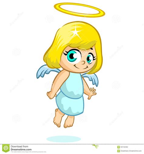 Vector Illustration Of A Cute Christmas Angel Character