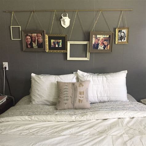 Above Bed Ideas Hanging Pictures From A Curtain Rod Easy