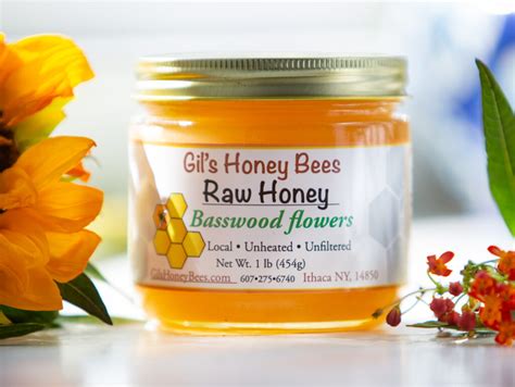 Basswood Honey 1 Lb Jar Gils Honey Bees