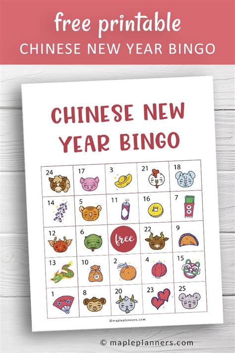 Free Printable Chinese New Years Eve Bingo Fun Activities For Kids
