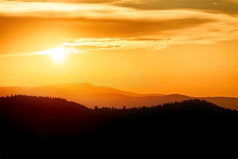 Majestic Sunset In The Mountains Landscape Stock Image Image Of