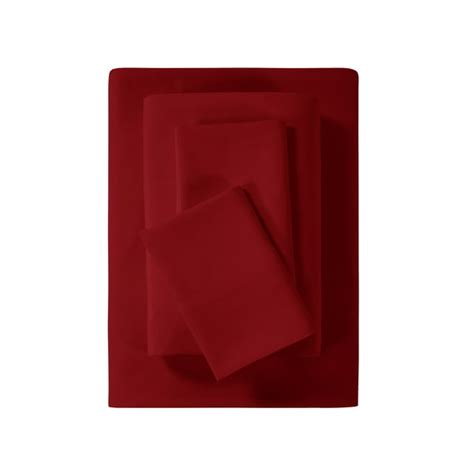 Mainstays Ultra Soft High Quality Adultteen Microfiber Bed Sheet Set King Red Sedona 4 Piece