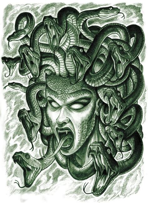 Medusa Face With Snakes Tattoo Designs By Nahuel Medusa Tattoo