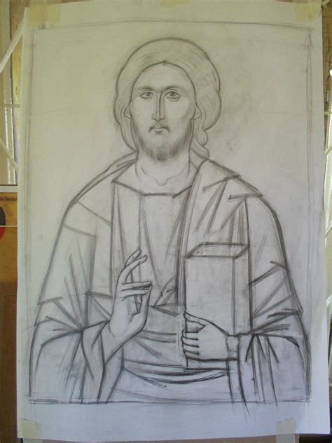 Schițe și Desene Icoana Art Icon Jesus Drawings Orthodox Icons