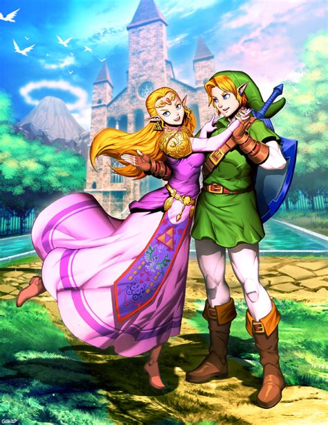 Young Link And Princess Zelda By Rabit77273 Zelink
