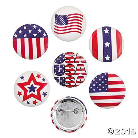 Patriotic Buttons | Oriental Trading | Patriotic buttons, Patriotic ...