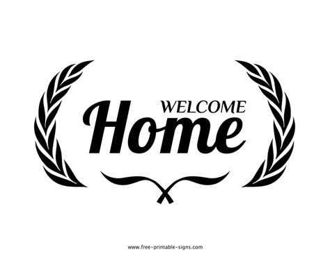 Printable Welcome Home Sign Free Printable Signs