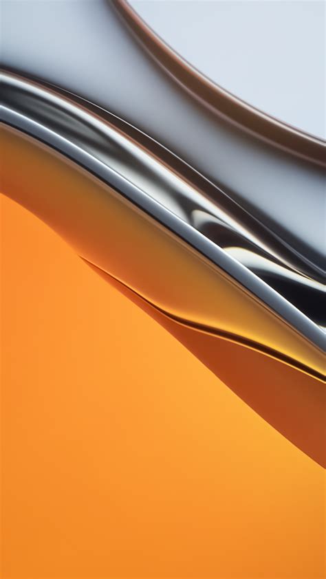 Download Wallpaper 1440x2560 Huawei Stock Abstract Orange Silver