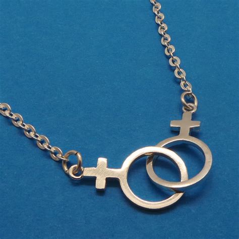 silver female lesbian necklace choker lesbian pride horn necklace boho pride necklace lucky
