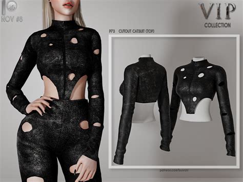 Patreon Early Access Cutout Catsuit Top P73 The Sims 4 Catalog