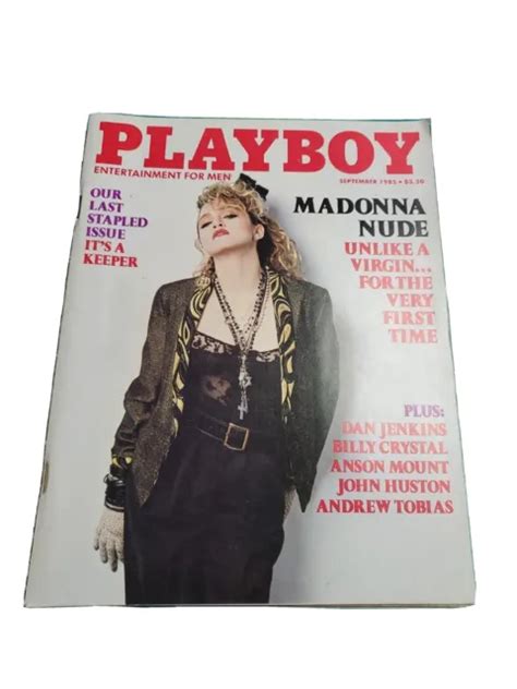 Sept Playboy Magazine Madonna Nude Last Stapled Issue Collectable