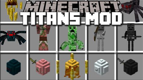Minecraft MOB TITANS MOD MAKE ANY MOB GIANT AND FIGHT THE TITANS