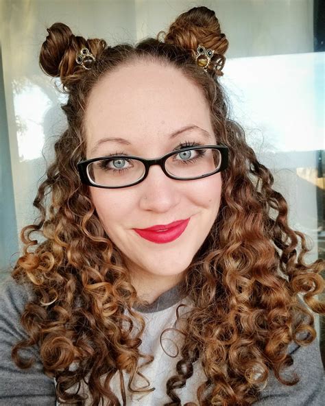 Love Gorgeous Curls In A Fun Double Bun Hairstyle With Hoot Owl U Pins