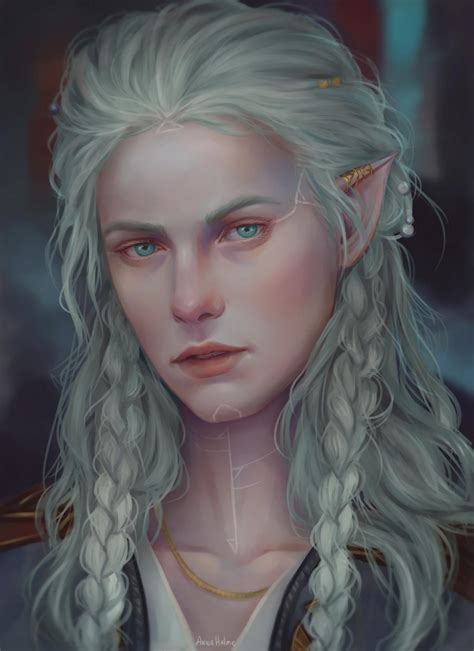 Pale Elf By Annahelme On Deviantart Elf Art Character Portraits Female Elf