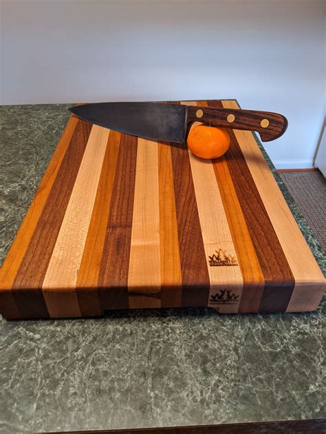 2 Inch Thick Hardwood Edge Grain Cutting Board With Handles Made With