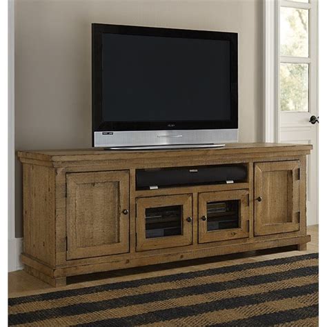 Progressive Willow 74 Tv Stand In Distressed Pine