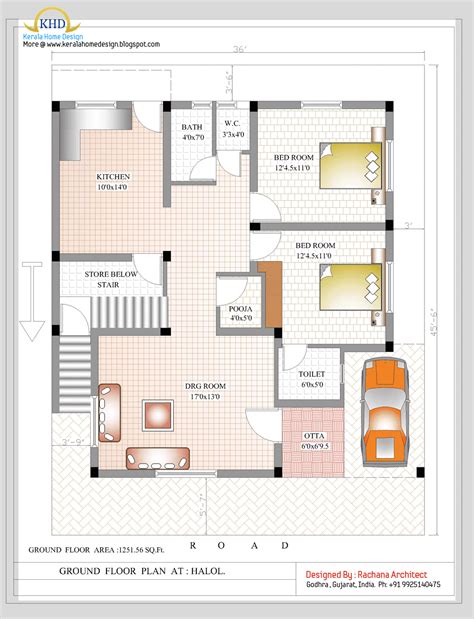 Duplex House Plan And Elevation 2349 Sq Ft Indian Home Decor