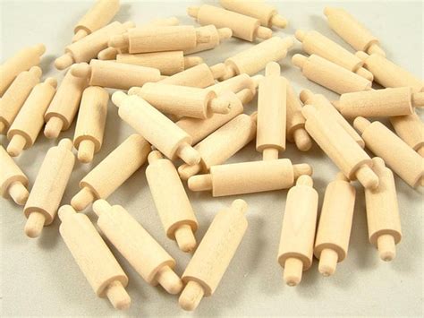 100 Mini Rolling Pins 1 58 Inch X 38 Inch Unfinished Wooden
