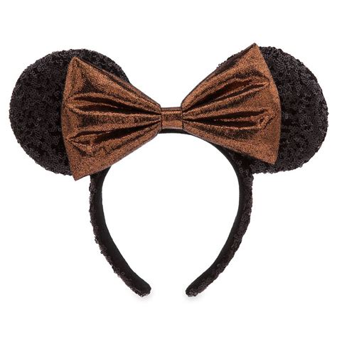 Minnie Mouse Sequined Ear Headband With Belle Bronze Bow Shopdisney