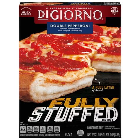Double Pepperoni Fully Stuffed Crust Frozen Pizza Official Digiorno®