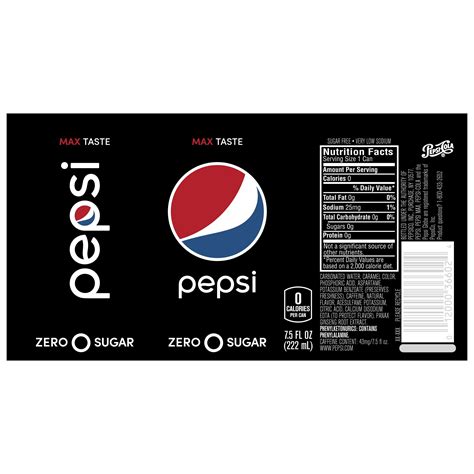 Pepsi Zero Sugar Nutrition Facts