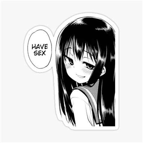 Smug Lewd Anime Girl Sticker For Sale By Tiobf Redbubble