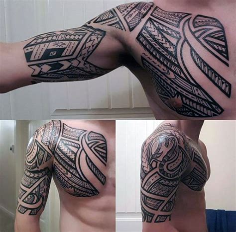 Tribal shape sleeve tattoo design for men and women. 40 Most Awesome Half Sleeve Tattoos For Men