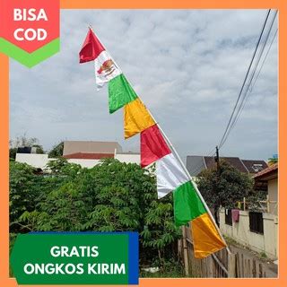 Jual Bendera Umbul Umbul Merah Putih Kain Peles Veles Warna Indonesia