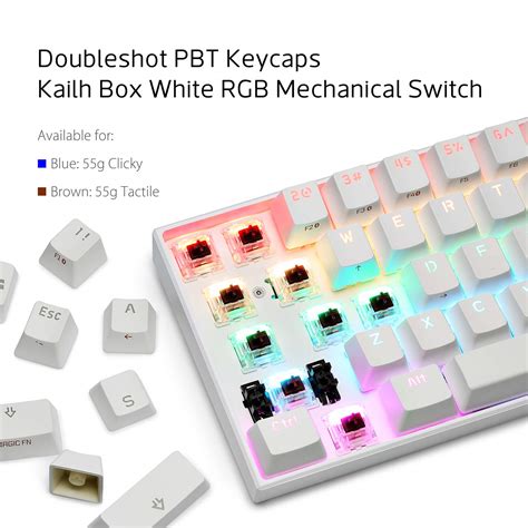 Anne Pro 2 60 Mechanical Keyboard Wgateron Red Switch Full Keys