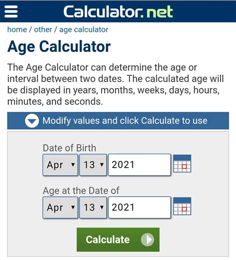 Calculate Your Current Age Using Age Calculator Know The Age Year