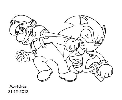 Sonic And Mario Pictures Coloring Home