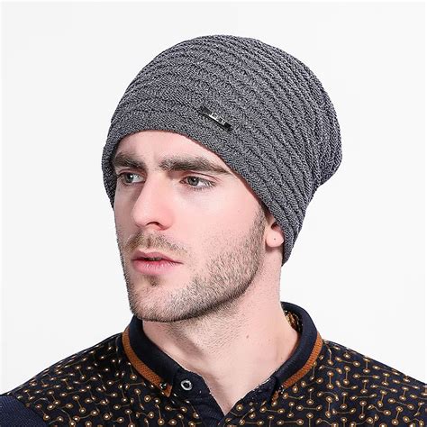 Brand New Men Winter Caps Hats Winter Warm Knitted Beanies For Men Fur