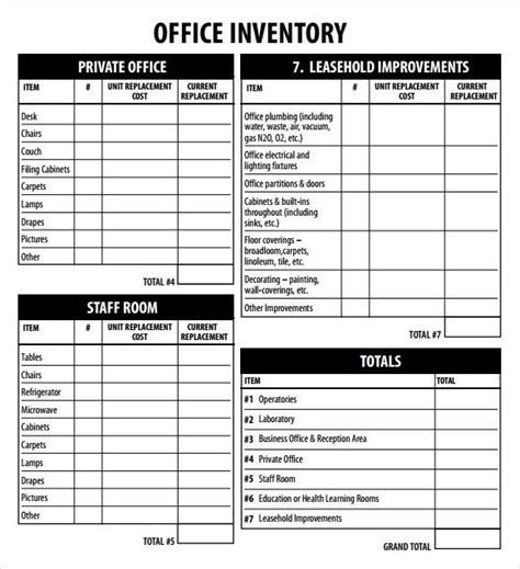 Wall to Wall Inventory List Templates | 20+ Free Printable Xlsx, Docs