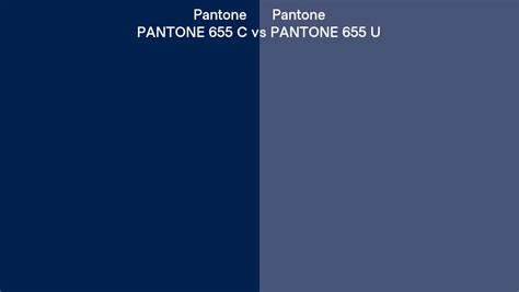 Pantone 655 C Vs Pantone 655 U Side By Side Comparison