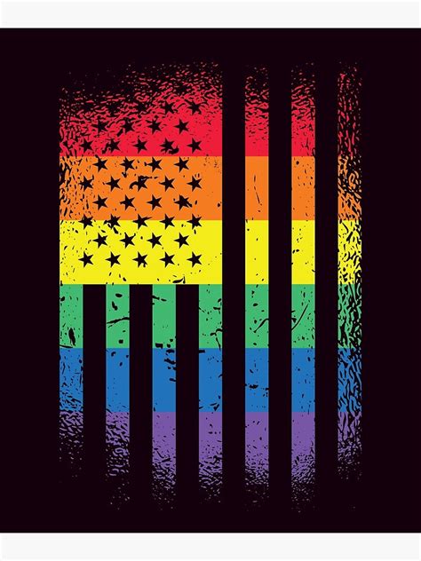 American Pride Flag Poster For Sale By Vanditdesigns Redbubble